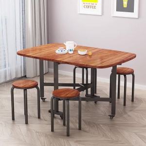 Folding Island Table For Kitchen Space Saving Dining Table Extendable Dining Table Household Simple 餐桌