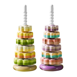 【New Arrival】 Sensory Toys BPA Free Stacking Rings Toys Shape Color Recognition Montessori Toys Early Education Toys for Boys Girls