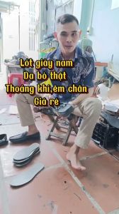 Miếng lót giày nam êm chân siêu nhẹ khử mùi chất liệu Da bò thật khủ mùi cao cấp