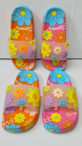 GRACE | Kids Sweet Flower Soft Sole Slip-On Slippers Girl Anti-Slip Sandals PVC Size 30-35
