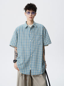 V37 | Vintage Plaid Casual Mens Shirt