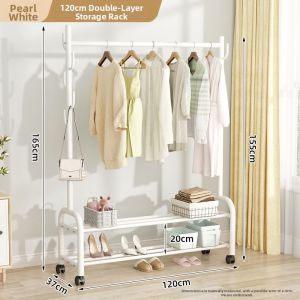 Easy Single Pole Standing Foldable Clothes Rack