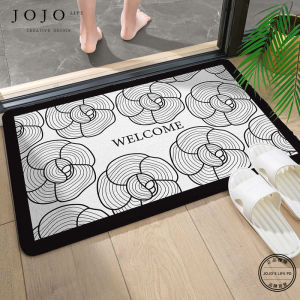 JOJOS L PD.lock Home Bathroom Absorbent Mat Toilet Entrance Anti-slip Pad Bathroom Floor Rug Simple Style Machine Weave