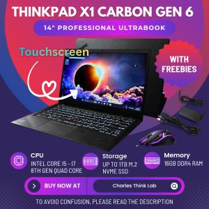 Lenovo Thinkpad X1 Carbon Gen 6 i7 8th Gen 16GB 1TB ULTRASLIM Touchscreen Business Ultrabook WFH Online Class PRELOVED