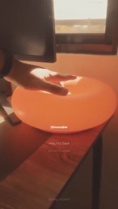 Glass Desk Lamp Simple And Touchable Donut Decoration Small Night Light Atmosphere Bedside Lamp