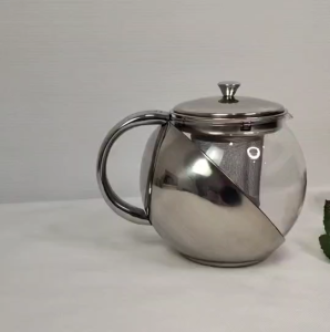 กาน้ำชา มีที่กรอง 900 ml. หม้อสแตนเลส กาแก้วใส กาชงชา ตั้งเตาแก๊สไม่ได้ tea pot
