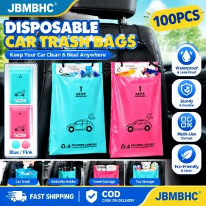 Jbmbhc 50/100pcs dung tích lớn 35x19cm dùng một lần xe túi rác dày chống rò rỉ Thùng rác với dính chắc không có dấu vết để làm sạch nội thất xe