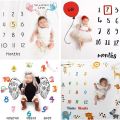 Baby Milestone Photo Props Background Blankets Newborn Photography Props Cloth Calendar Boy Girl Photo Accessories. 