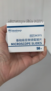Microscope slides plain BC071 25mm×75mm thickness 1.0-1.2mm ground edges 90° corners 50 pcs/box lab use experiment