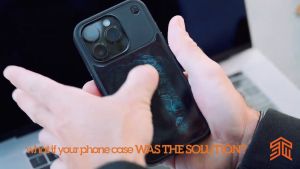 STM Reveal Hidden Pattern Magnetic Drop Protection Case for iPhone 15 Pro Max 6.7 | 15 Pro 6.1 (Black Realm)