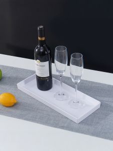 Long Narrow Rectangular Plastic Kitchen Spice Tray Black Long Strip Water Catching Plate Rectangular Storage Narrow Type Plate