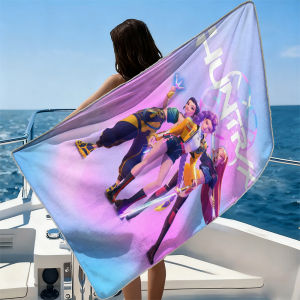 Beast Kingdom | KPop D-Demon HH-Hunters Beach Towel Ultra-fine Fiber Quick Drying Absorbent Beach Swimming Vacationvacation Essentials