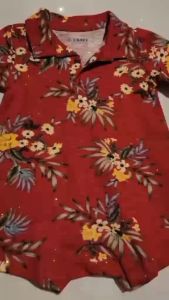 Old Navy Red Floral Print Short Romper One Piece 3 to 6 months