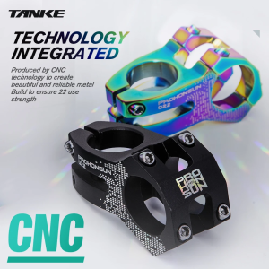 TANKE-MTB Road Bike StemCNC Aluminum Alloy Bicycle PartsHigh-strength Short Handlebar022 XC AM25.4mm28.6mm31.8mmWith cover