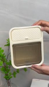 DE.กล่องใส่ทิชชู กันน้ำ ติดผนังไม่ต้องเจาะ ขนาดใหญ่แบบ3in1 แบบห่อแบบมีแกนกลางใสถุงขยะได้ มีลิ้นชัก ปลีก/ส่ง Double E Shop E10