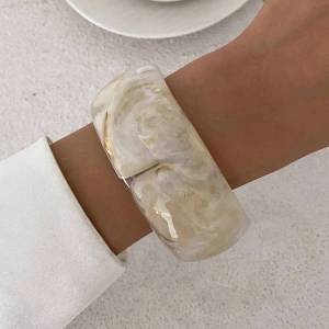 Ingemark | Ingemark 3 Styles Exaggerated Resin Acrylic Wide Bracelets for Women Hip Hop Geometric Bangles Grunge Jewelry Steampunk Pulseras