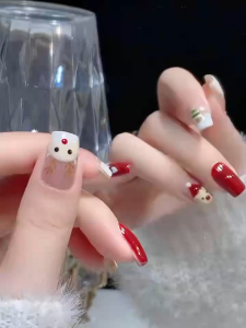 2026 เล็บเจลปลอมคริสต์มาส เล็บปลอม เล็บแฟชั่น กันน้ำ หลากหลายสไตล์24 ชิ้น