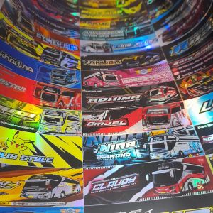 STIKER BUS BASURI PECEL BALAP BAHAN HOLOGRAM ORIGINAL ANTI AIR