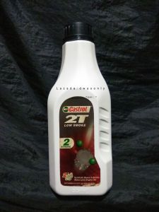 oli samping Castrol 2T low smoke botol putih lawas jadul wangi
