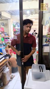 ID Card Holder PVC Leather Name Tag Lanyard Gantungan Nama