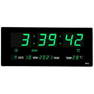 Digital Alarm Clock LED Desk Alarm Clock Large Number Display Bedside Alarm Clock Temperature/Date Display for Students
