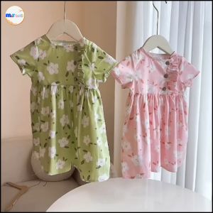 VÁY BÉ GÁI HOA PHỐI CÚC LỆCH – MT5277
