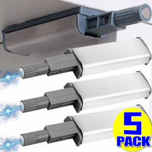 5ชุดสลักแม่เหล็กแบบกดสแตนเลสผลักเพื่อเปิดสัมผัสบัฟเฟอร์สำหรับตู้ตู้เสื้อผ้าประตูตู้ฮาร์ดแวร์ที่ใกล้ชิด