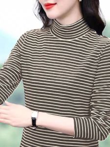HUAXUNRAN | Warm Velvet Striped Top