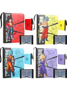 Dragon Ball Album Card Storage Book Pokemon Ultraman Leather Card Album Zipper Book Anime Cartoon Collectible Card Holder
