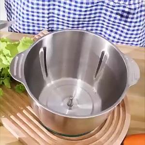 3L Penggiling Daging Kaca Automatik Penuh Isi Rumah Elektrik Pelbagai Fungsi Penghancuran Kecil Inti Daging Kacau Mesin Memasak Makanan Tambahan