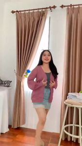 Cardigan rajut wanita cleo atasan wanita kekinian korea