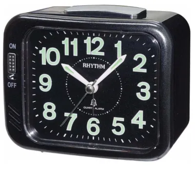 Rhythm Alarm Clock Cra829 Bell Alarm Snooze Light Quiet Second