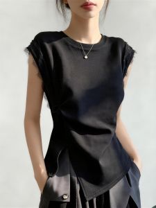 Lace Trim Butterfly Sleeve Slim Fit Plus Size Asymmetric Hem Top