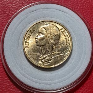 Koin Perancis Koleksi Kuno Jadul 5 Centime Kecil Tahun 1984