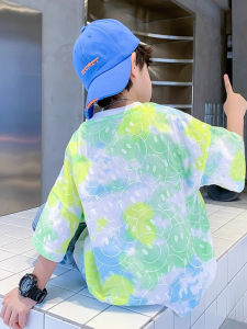 LIREGONGZHU | Tie-Dye Casual Short Sleeve T-Shirt for Boys