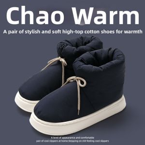 FZT | Mens Waterproof Slipper High Top Warm Thick Slip Resistant