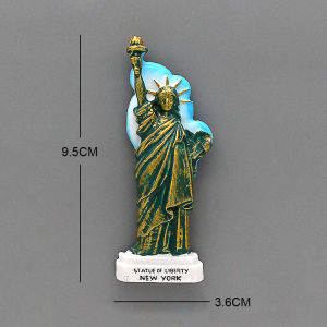 Travel Themed Magnetic Refrigerator Stickers New York Statue of Liberty Atlantic City times Square 3D Attractively Designed Home Decor