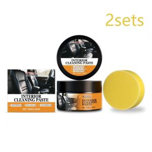 Rayhong Interior Cleaning Paste Car Seat Leather Cleaner Refurbished Dry Cleaning Stain Remover Car Interior Cleaning Kit 100g