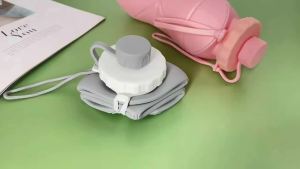 XMSJ | 600ML Collapsible Silicone Water Bottle Space Saving Folding Travel Cup Reusable Leakproof Gym Sports Outdoor Camping Drinkware