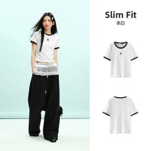 Semir | Breathable Contrast Color Fitted Short Sleeve T-Shirt