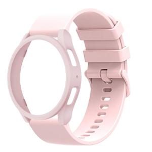 PC Case+Silicone Strap for Samsung Galaxy Watch 7 6 5 4 44mm 40mm FE Hollow Half Cover Soft Bracelet for Galaxy Watch Accessory