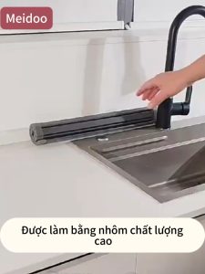 Giá thoát nước bồn rửa bằng nhôm MEIDOO có thể gập lại dễ lau chùi chịu nhiệt độ cao và chống ăn mòn