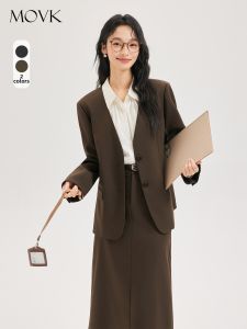 MOVK | Áo Khoác Nữ Thời Trang Mùa Thu Đông Phong Cách Retro Nhẹ Nhàng Công Sở Phỏng Vấn