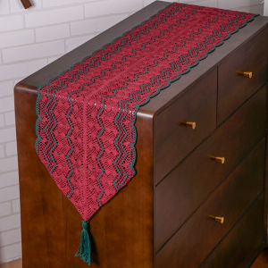 American Style Cotton Thread Hook Lace Hollow out Table Flag Tablecloth Decorative Napkin Cover Christmas Style Home Textile