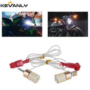 KEVANLY | 1Pair T15 W16W LED Bulb Car Motorcycle Turn Signal Light 54SMD Dual Color Super Bright Reverse Back Parking Lamps Signal Lights