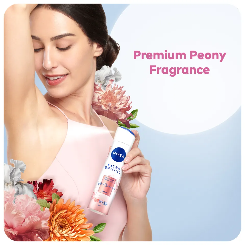 Nivea Deodorant Female Extra Bright Fresh Velvet Romance Spray