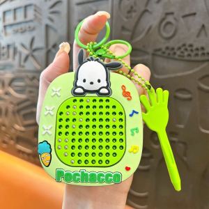 Cute Keychain Magnetic Absorption Steel Ball Drawing Board Childrens Toy Gift Backpack Pendant New 2025 Stress Relief