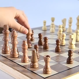 Wooden Magnetic Chess Set Folding Chess Board International Chess Game Family Entertainment Board Game Papan Catur Kayu