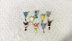Bandai | Trâm Cài Men Eeveelutions Hình Eevee Dễ Thương Chất Liệu Kim Loại Kèm Móc Đuôi Huy Hiệu Anime Quà Tặng Sưu Tầm Cho Ba Lô