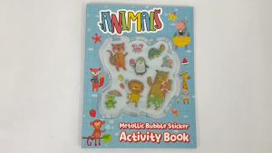 Animals Metallic Bubble Stickers Activity Book With Fun Activities For Kids